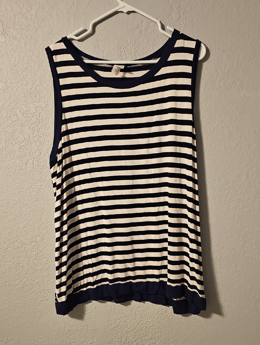 Sew In Love Navy and White Striped Sleeveless Tank